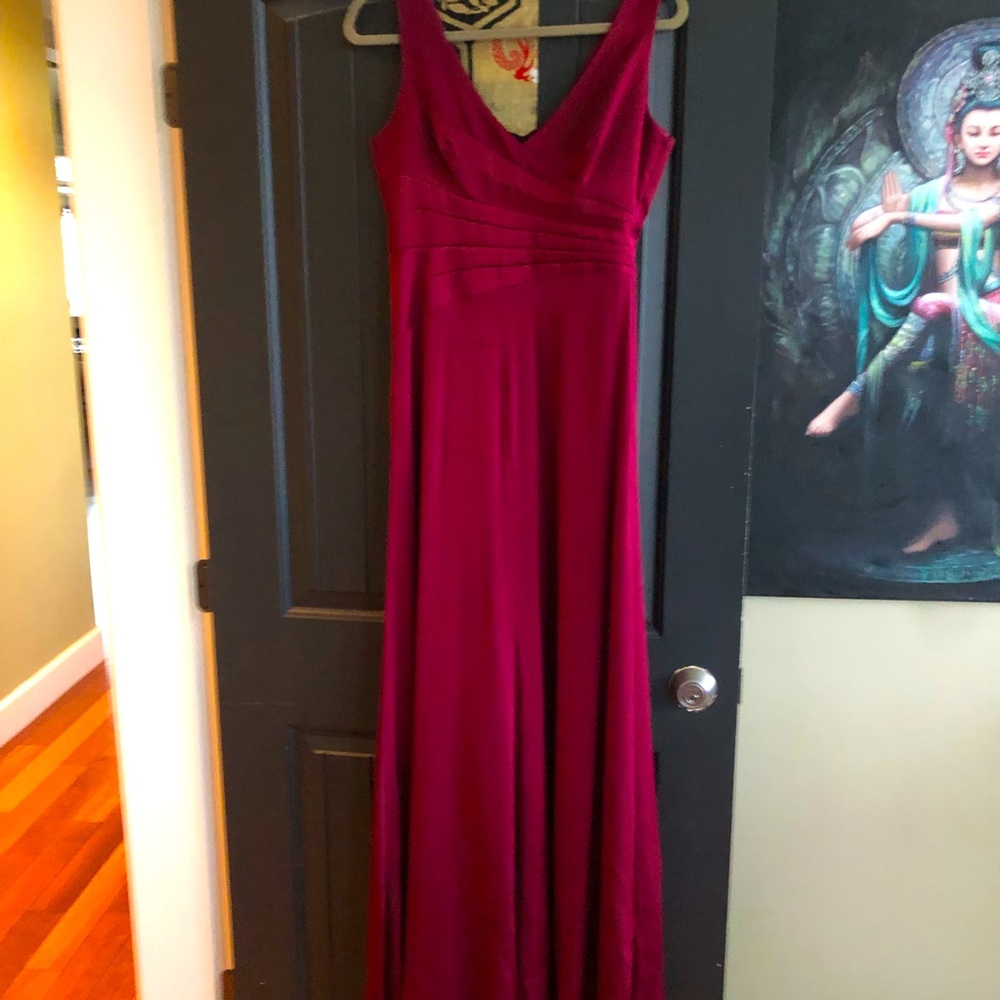 Armani Red Silk full length Gown Made in Italy 6
